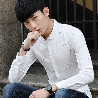 Button-down Collar Printed Shirt