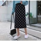 Dotted Midi Straight-fit Skirt