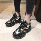 Leather Platform Chunky Sneakers