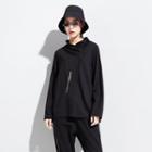 Long-sleeve Zip-front T-shirt
