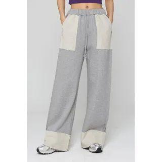 Contrast-panel Patch-pocket Sweatpants