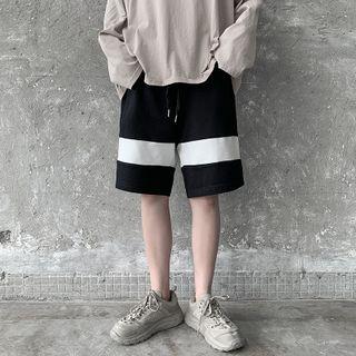 Two-tone Wide-leg Shorts