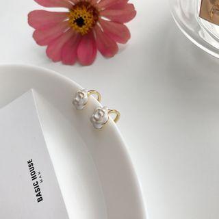 Flower Sterling Silver Earring E297 - 1 Pair - Gold - One Size