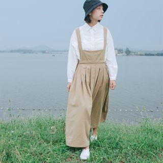 Maxi A-line Suspender Skirt