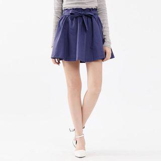Tie-waist A-line Culottes
