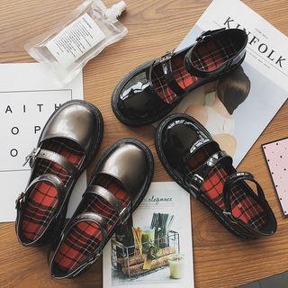 Double Strap Mary Jane Platform Shoes