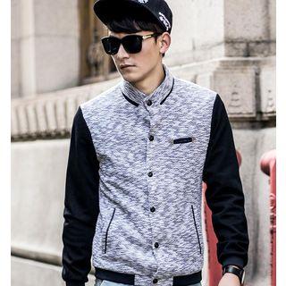 Mélange Snap-button Jacket
