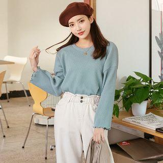 Ribbed Boxy-fit Knit Top