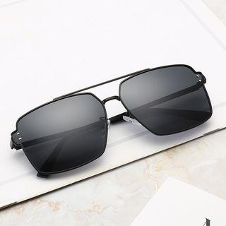 Double-bridge Polarized Square Sunglasses