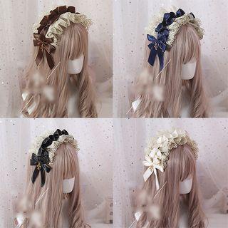 Lace Trim Bow Hair Clip