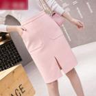 Split-front Fitted Skirt