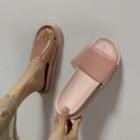 Transparent Strap Flat Slide Sandals