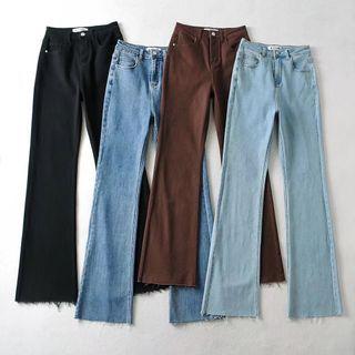 High Waist Bell Bottom Jeans