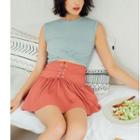 Set: Sleeveless Swim Top + A-line Skirt