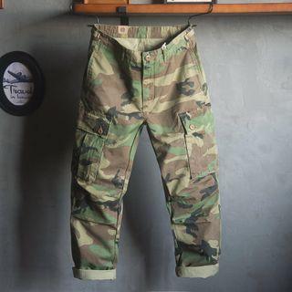 Camo Straight-leg Cargo Pants