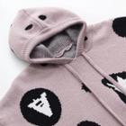 Printed Knit Hoodie As Shown In Figure - One Size