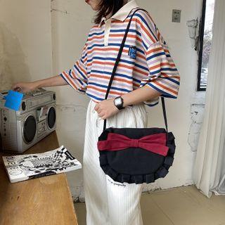 Contrast Bow Crossbody Bag