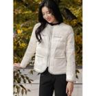 Contrast-trim Duck-down Padded Jacket