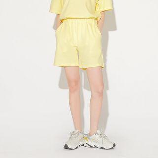 Band-waist Plain Shorts (7 Pastel Colors)