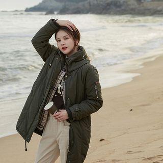 High-neck Faux-fur Lined Safari Coat