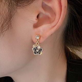 Flower Faux Pearl Rhinestone Alloy Dangle Earring