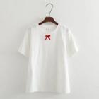Ice Cream Applique Short-sleeve T-shirt