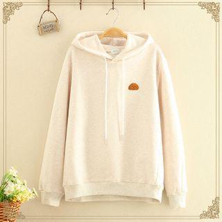 Dog Embroidered Drawstring Hoodie