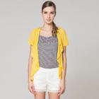 Short-sleeve Ruffle Chiffon Top