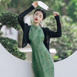 Sleeveless Midi Qipao / Jacket / Set