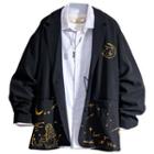 Graphic Print Single-breasted Blazer