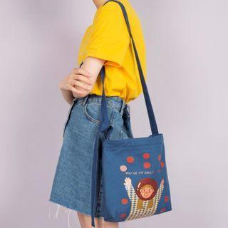 Cartoon Print Diagonal Crossbody Bag