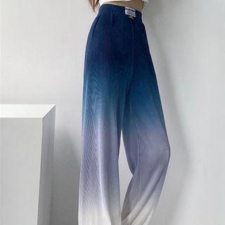 Gradient High-waist Wide-leg Jogger Pants