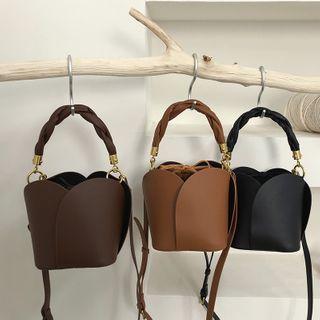 Top Handle Plain Bucket Bag