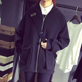 Pocketed Long Zip Jacket