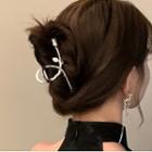 Rose Alloy Hair Clamp Hair Clamp - Rose - Silver - One Size
