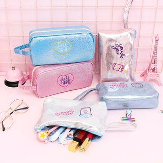 Lettering Heart Zip Pouch