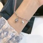 Fortune Cat Sterling Silver Bracelet Silver - One Size