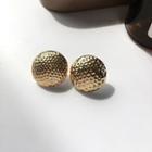 Textured Disc Earring 1 Pair - Earrings - One Size