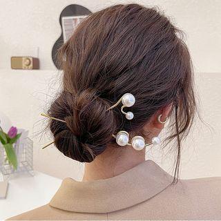 Faux Pearl Alloy Hair Stick (various Designs) / Set