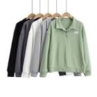 Polo-neck Embroidered Sweatshirt / Shorts
