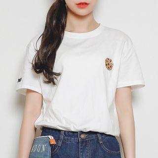 Cookie Embroidered Short-sleeve T-shirt