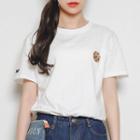 Cookie Embroidered Short-sleeve T-shirt