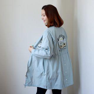 High-neck Graphic Parka