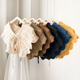 Eyelet Knit Capelet