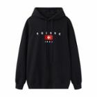 Cross Embroidered Hoodie 1984 - Black - One Size
