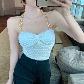 Chain Detail Halter Top