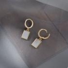 Rectangle Acrylic Alloy Dangle Earring 1 Pr - Gold - One Size