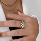 Checkerboard Wide Ring