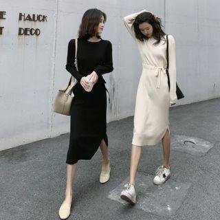 Plain Knit Long Dress