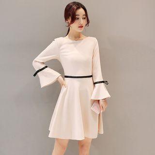 Bell Long-sleeve A-line Dress